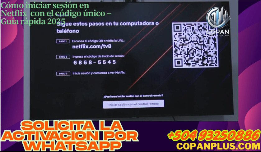 Entrar a Netflix en tu Smart TV  con el código único  – Guía rápida 2025